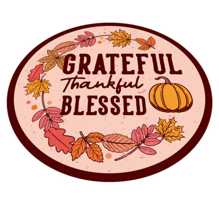 Grateful thankful and blessed custom rug - TenStickers