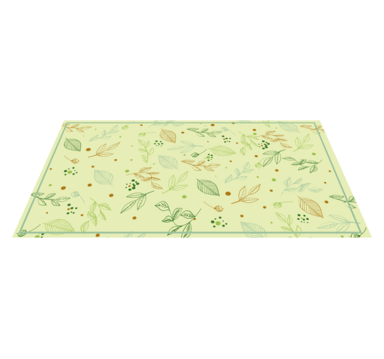 Foliage Botanical Motif nature vinyl rug - TenStickers