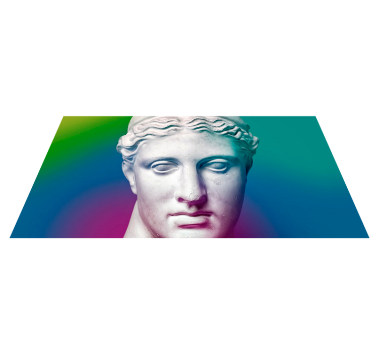 Sculptural Gradient minimalist vinyl rug - TenStickers