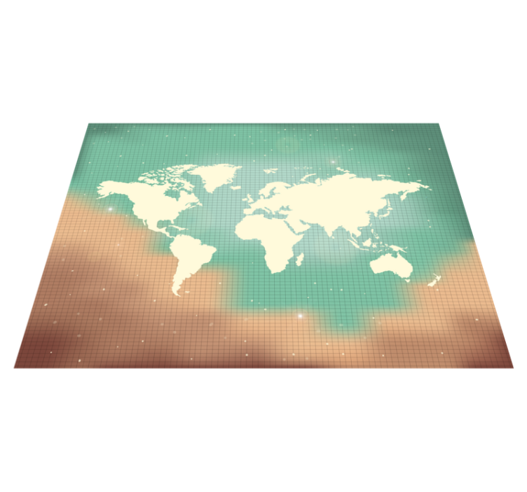 Global Map Depiction world map vinyl rug - TenStickers