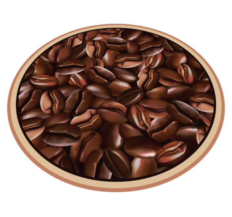 Realistic coffee pattern kitchen floor tiles - TenStickers