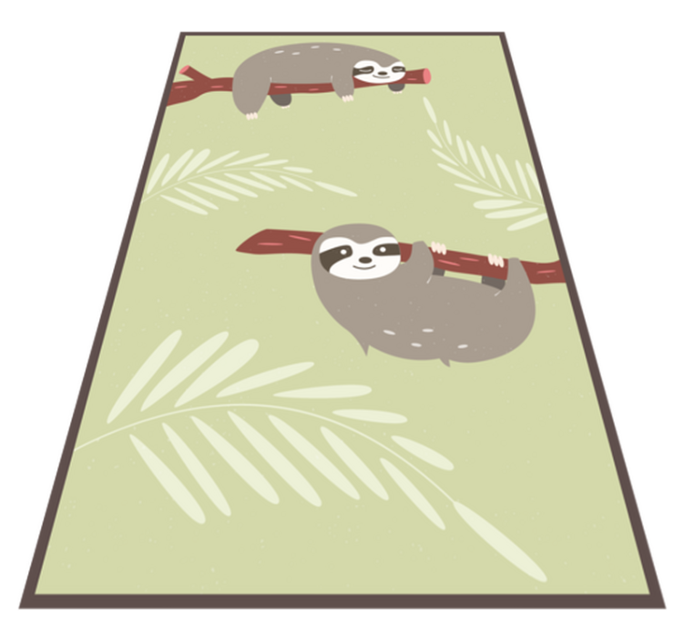 Sloth Baby Room Accents nursery vinyl rug - TenStickers