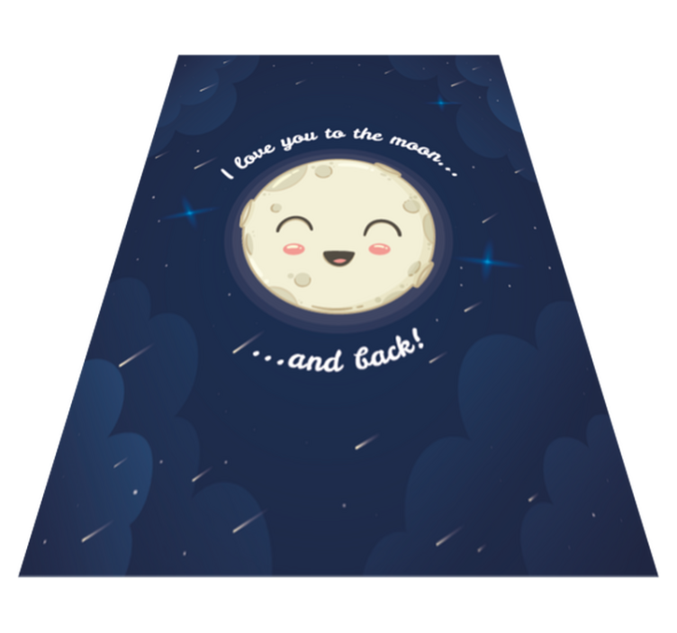 I love you to the moon and back custom rug - TenStickers