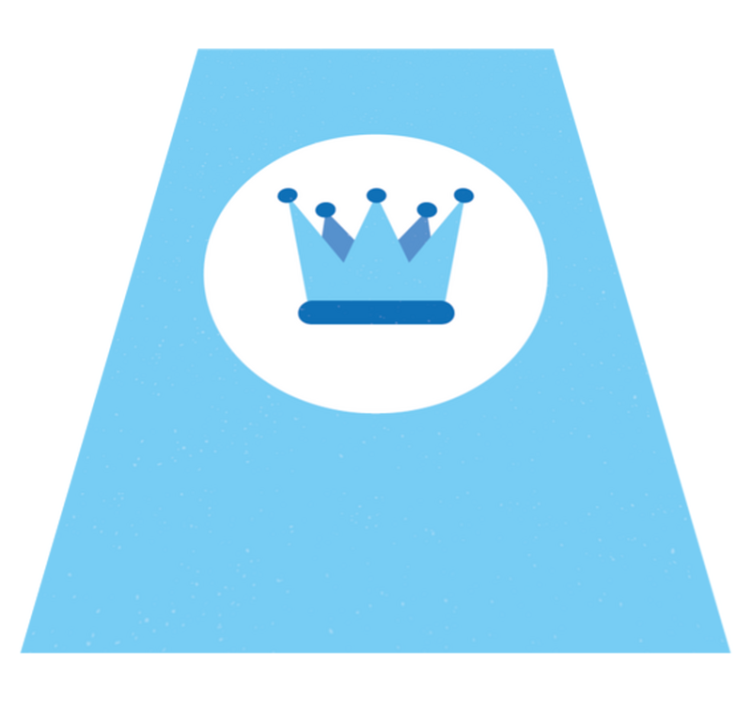 Blue crown baby vinyl play mat - TenStickers