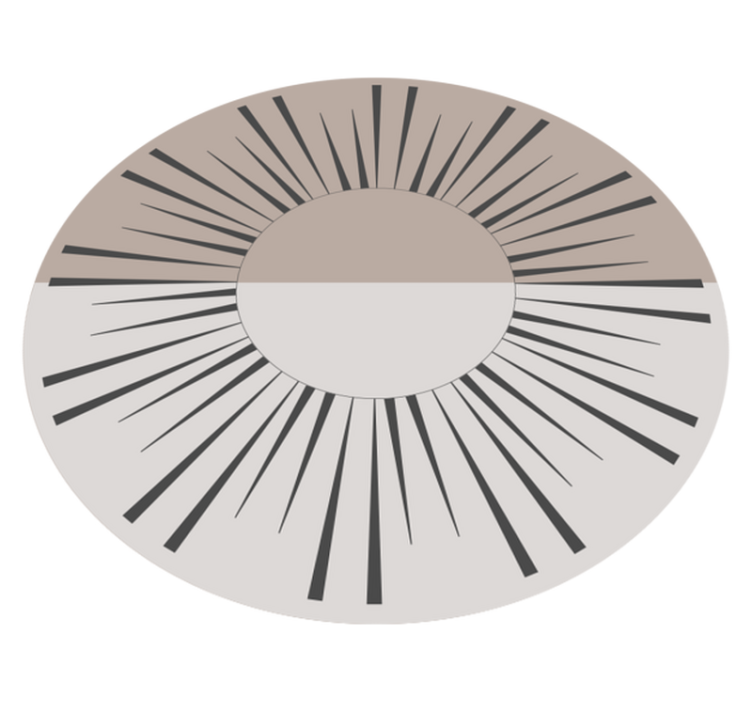 Sunburst Circular Design stripes vinyl rug - TenStickers