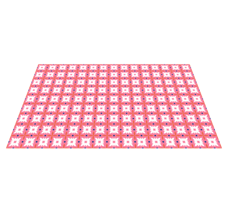 Floral Pattern Surface flower vinyl rug - TenStickers
