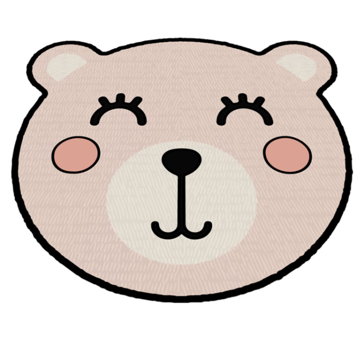 Girl anime bear animal rug - TenStickers