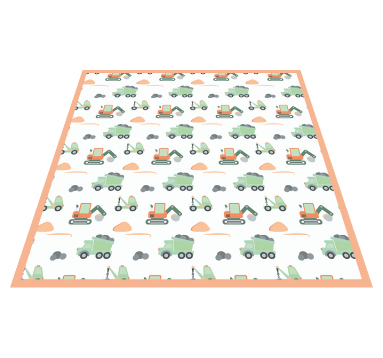 Construction Playtime vinyl rug - TenStickers