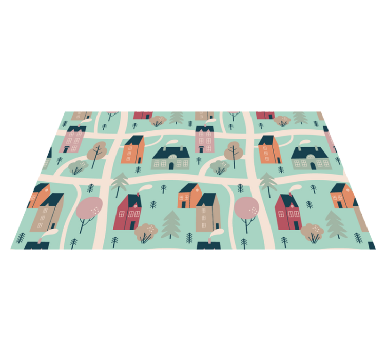 Children's Activity Town kids vinyl rug - TenStickers