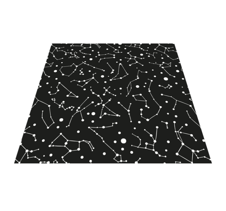 Black and white outer space kids vinyl rug - TenStickers