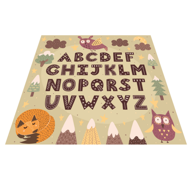 Alphabet nursery alphabet vinyl rug - TenStickers