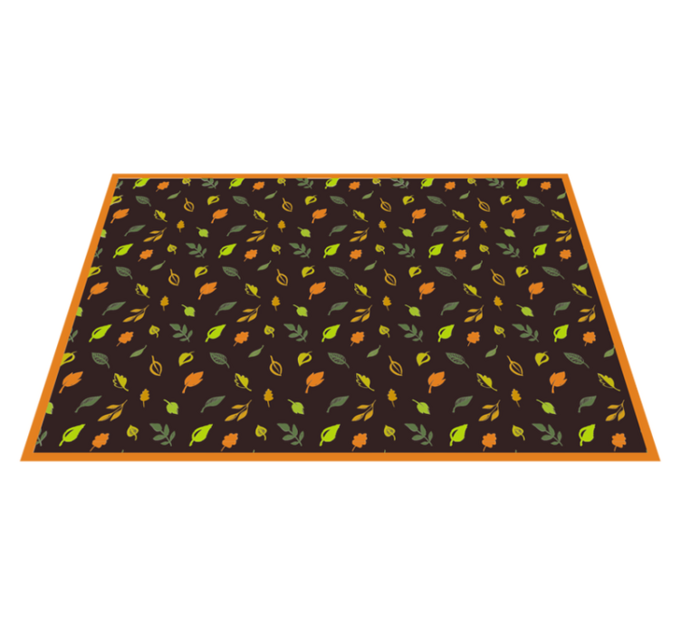 Autumnal Leaves Pattern flower vinyl rug - TenStickers
