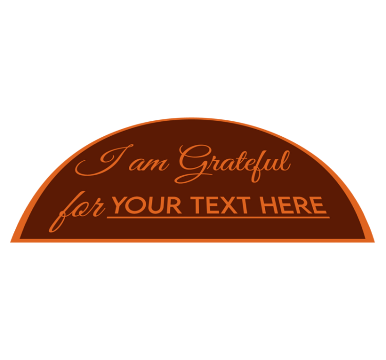 Personalised I am grateful for custom rug - TenStickers