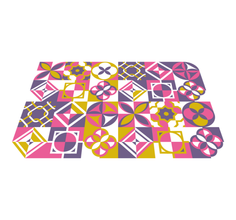 Geometric tiles tile carpet - TenStickers