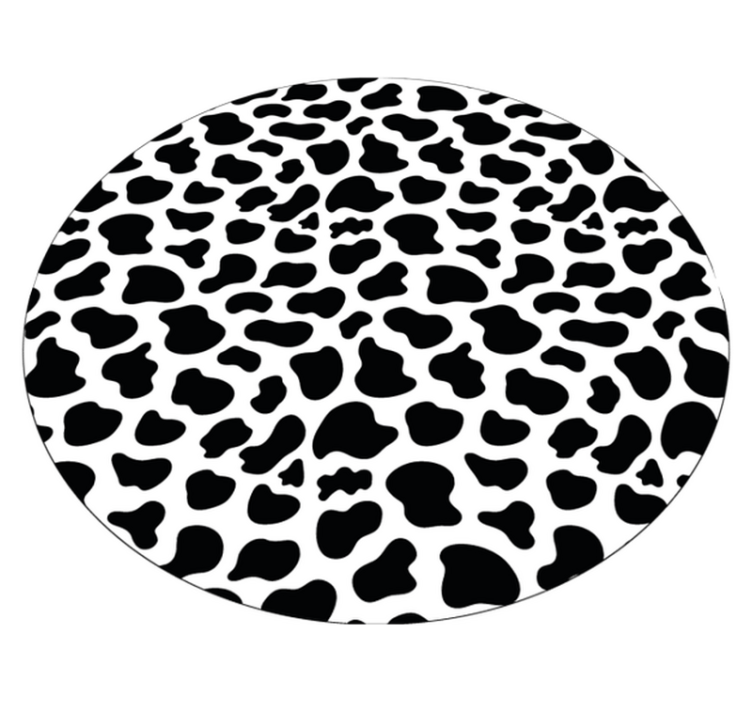 Black cow animal print vinyl rug - TenStickers