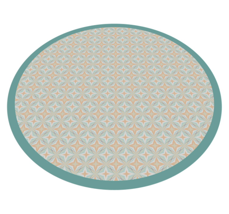 Mosaic vinyl rug mosaic pattern circle - TenStickers