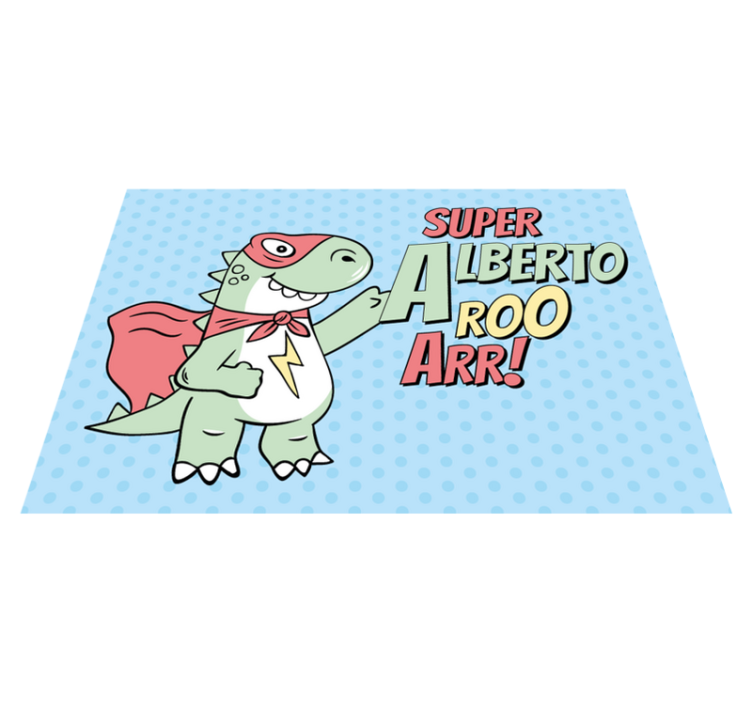 Superhero Dinosaur vinyl rug - TenStickers