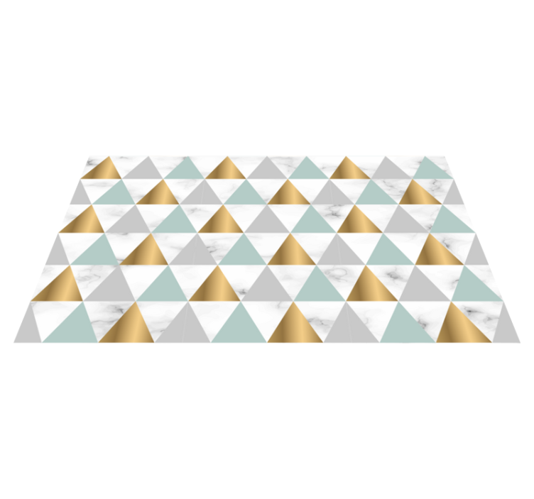 Geometric triad geometric vinyl rug - TenStickers