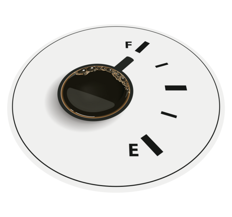 Coffee Time Indicator mosaic vinyl rug - TenStickers
