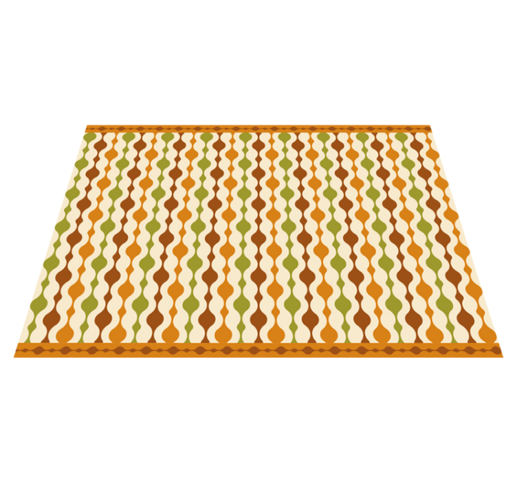 70s stripe figures vintage rug - TenStickers