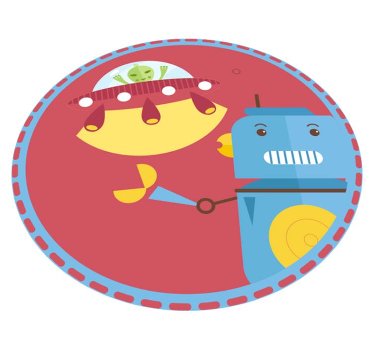 Submarine Robot Play kids vinyl rug - TenStickers