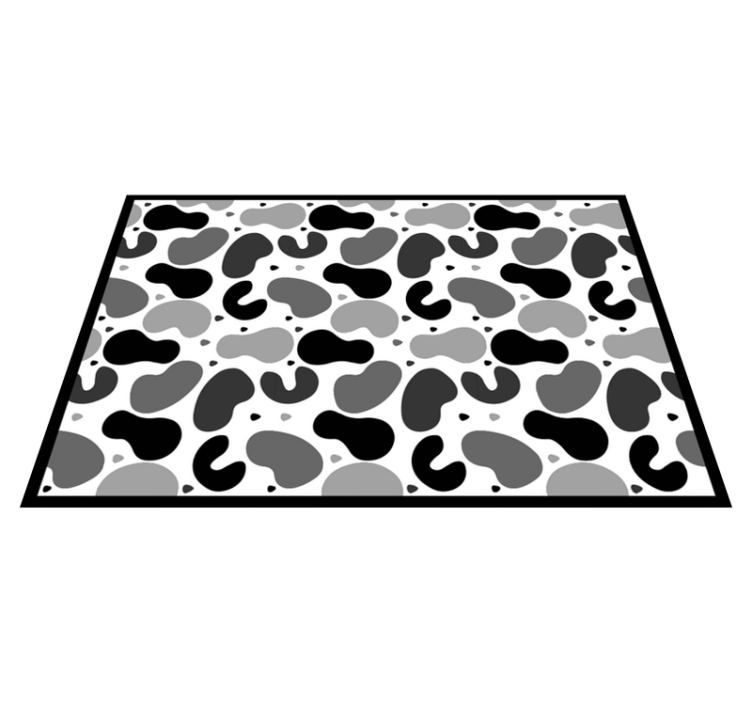 Cowhide Inspired animal print vinyl rug - TenStickers