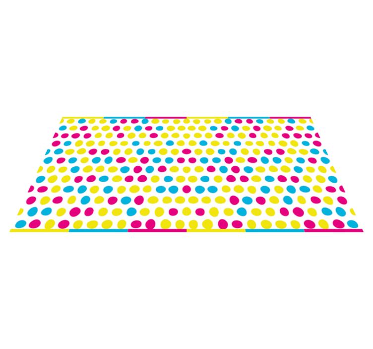 Polka Dot Array stripes vinyl rug - TenStickers