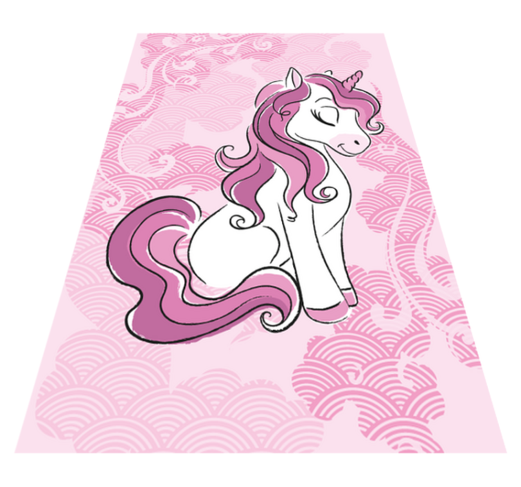 Enchanted Unicorn kids vinyl rug - TenStickers