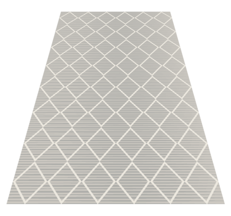 Irregular gray rhombuses geometric vinyl rugs - TenStickers