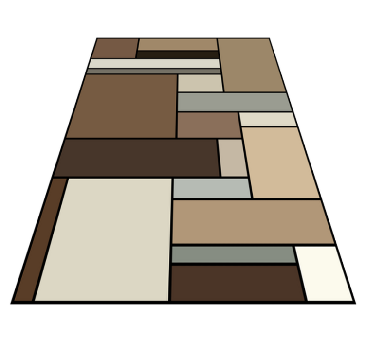 Contemporary Geometric Layers modern vinyl rug - TenStickers