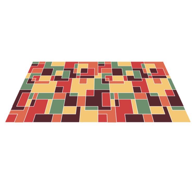 Colorful Abstract geometric vinyl rug - TenStickers