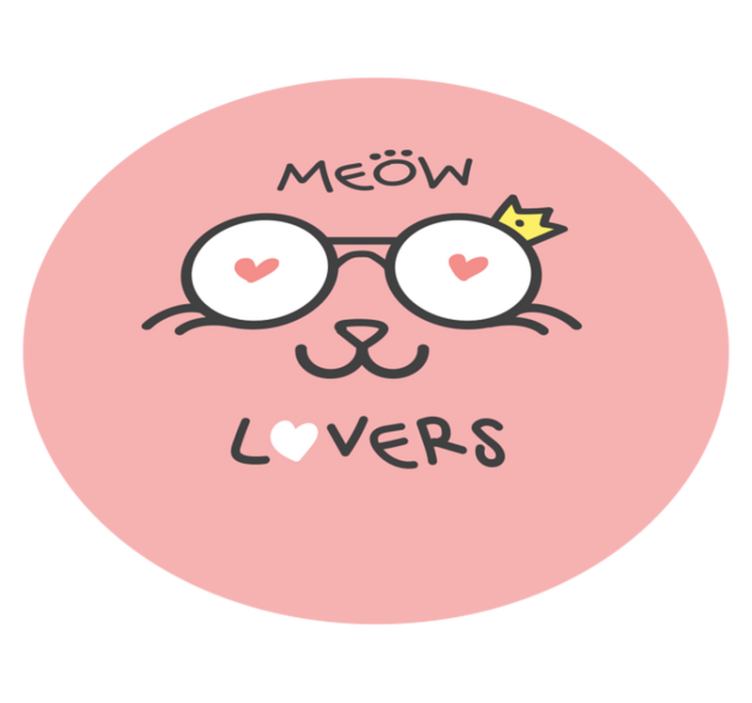 Cat Lover Graphic kids vinyl rug - TenStickers