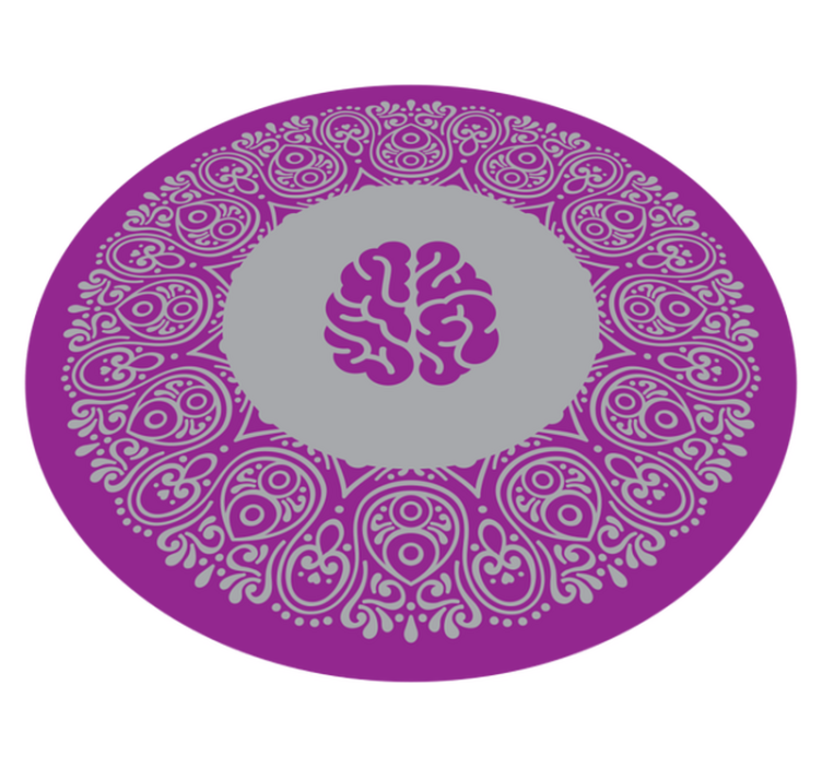 brain mandala mandala vinyl rug - TenStickers