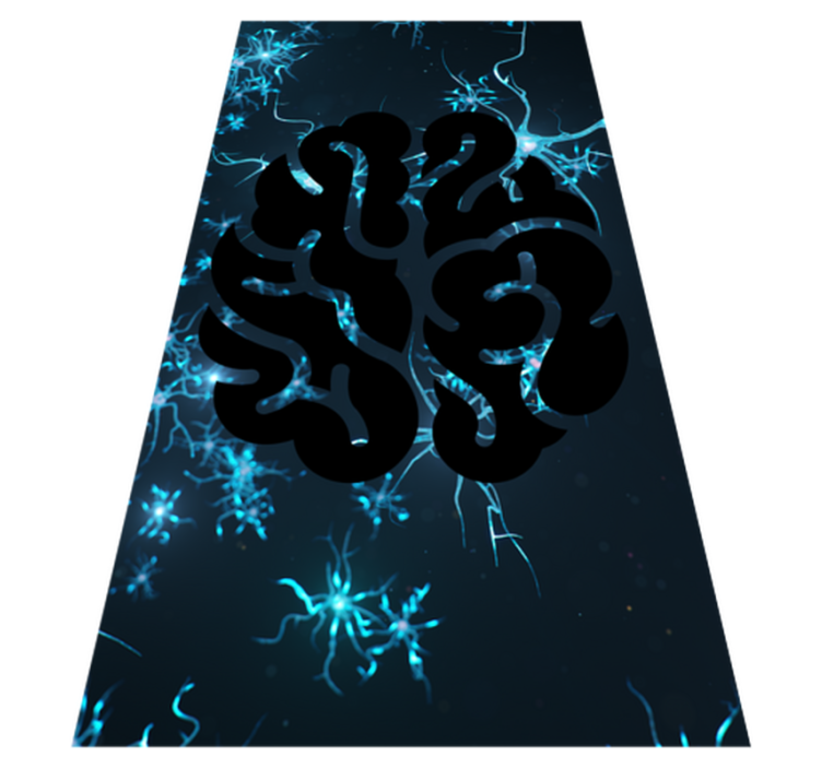 Neural Pathways textured vinyl rug - TenStickers