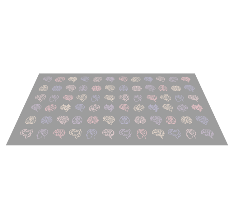 pastel brains modern vinyl rug - TenStickers