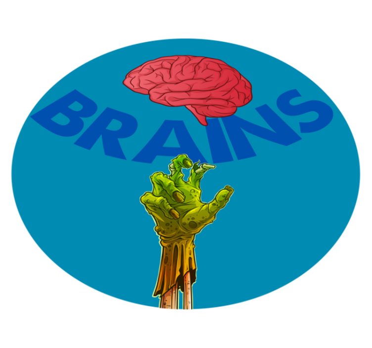 zombie brains teen vinyl rug - TenStickers
