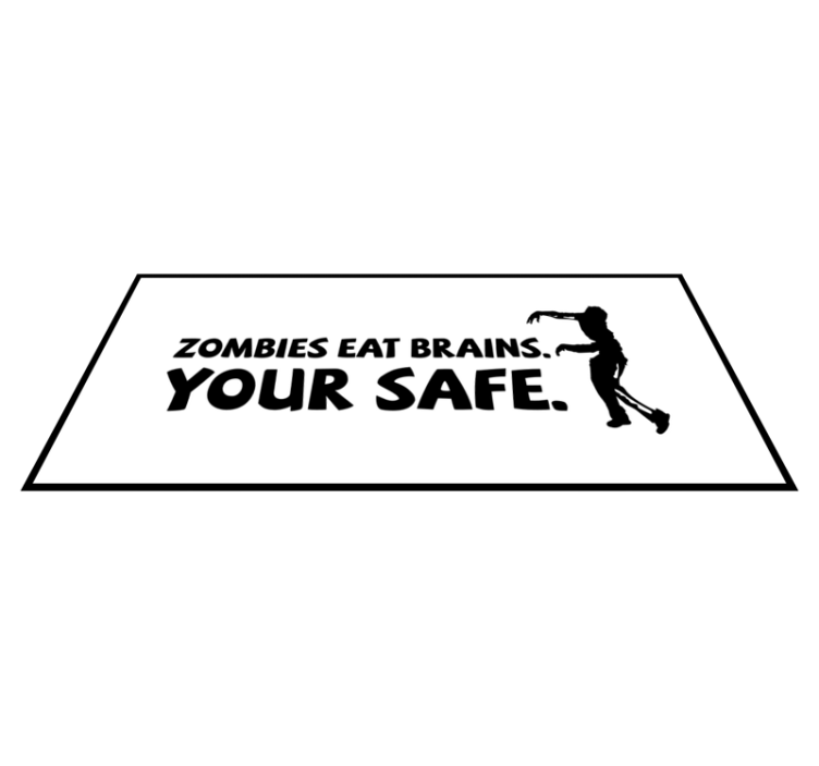 zombies eat brains custom rug - TenStickers