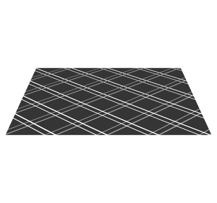 Black Diamond Pattern geometric vinyl rugs - TenStickers