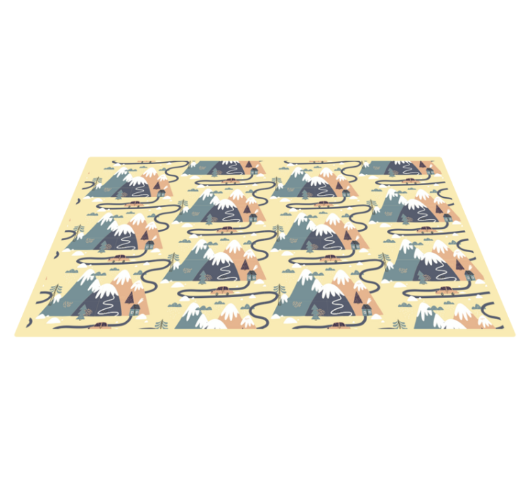 Mountain Wildlife vinyl rug - TenStickers