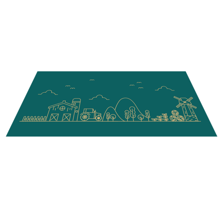 Educational Farm Game gaming vinyl rug - TenStickers