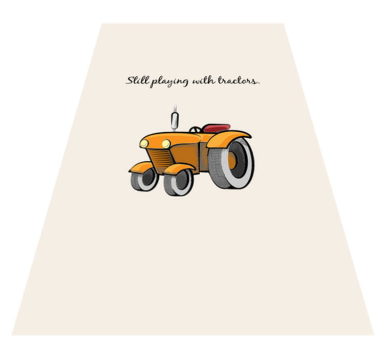 Still playing with tractors custom vinyl rug - TenStickers