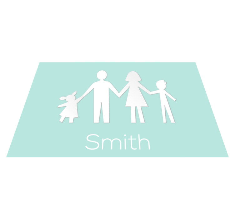 Customizable Family custom vinyl rug - TenStickers