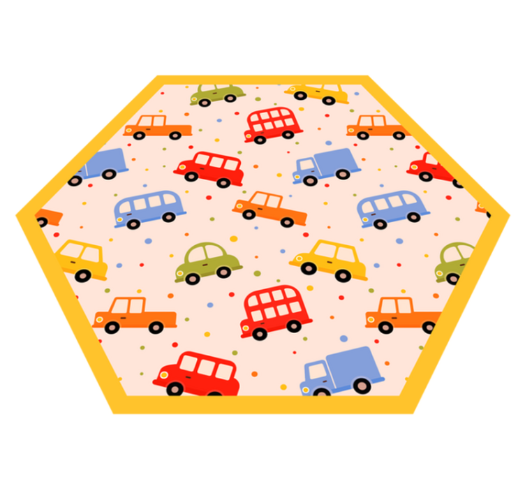 Playful Transportation vinyl rug - TenStickers