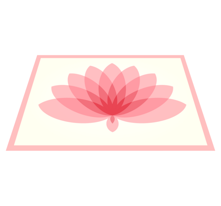 Lotus Bloom flower vinyl rug - TenStickers