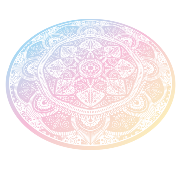 Intricate pattern mandala vinyl rug - TenStickers