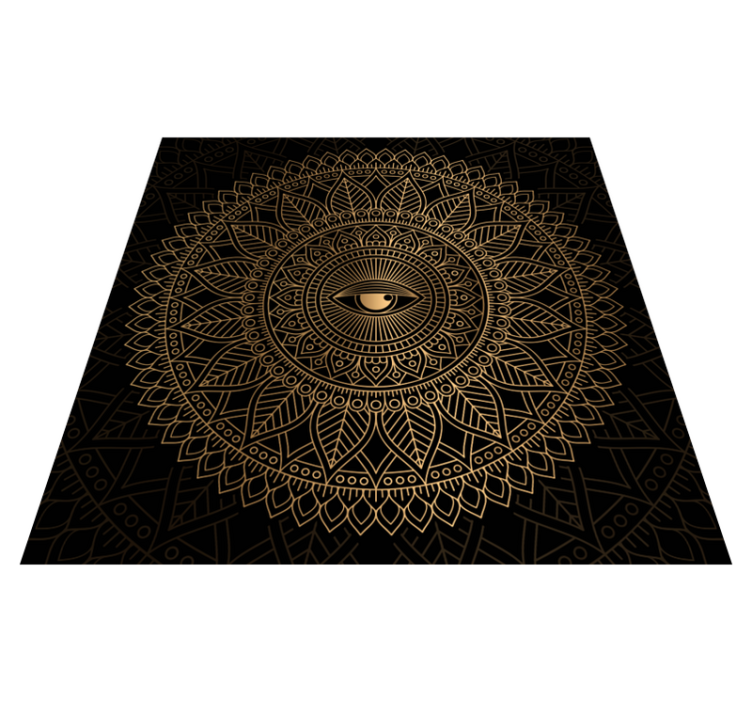 Mandala all seeing eye mandala vinyl rug - TenStickers