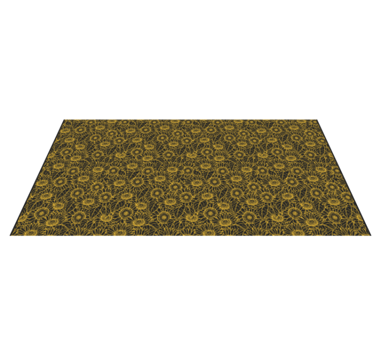 Floral Intricacy flower vinyl rug - TenStickers