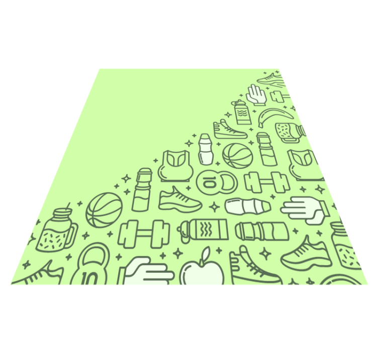 Fitness Paraphernalia vinyl rug - TenStickers