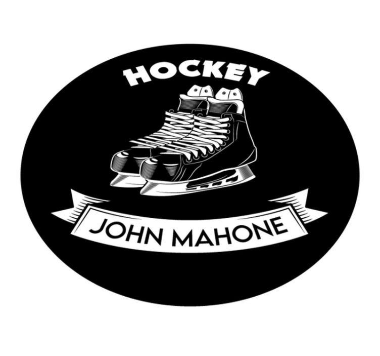 Skate ice hockey personalised mat - TenStickers