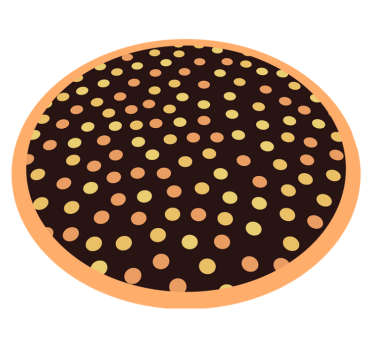 Polka Dotted Circle stripes vinyl rug - TenStickers